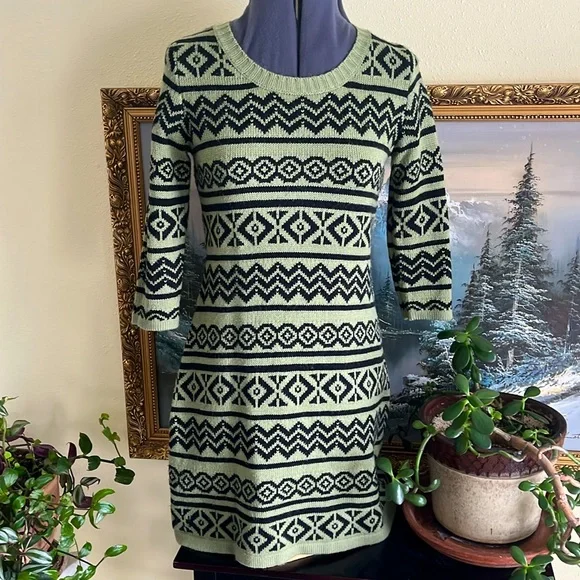 Pink Rose | Dresses | Pink Rose Green Black Sweater Dress | Poshmark Pink Rose | Dresses | Pink Rose Green Black Sweater Dress | Poshmark